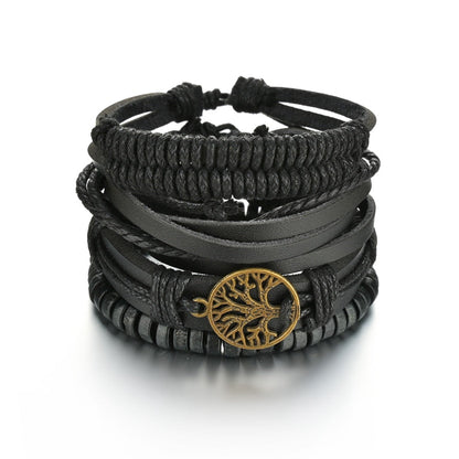 Mens Gothic Layered Bracelet