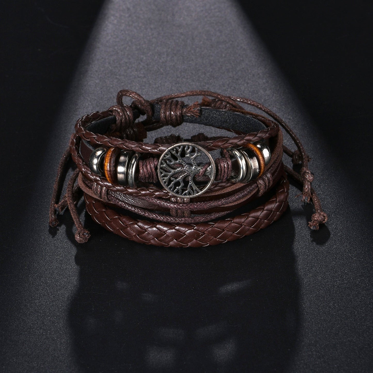 Mens Gothic Layered Bracelet