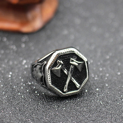 Viking Double Axe Ring