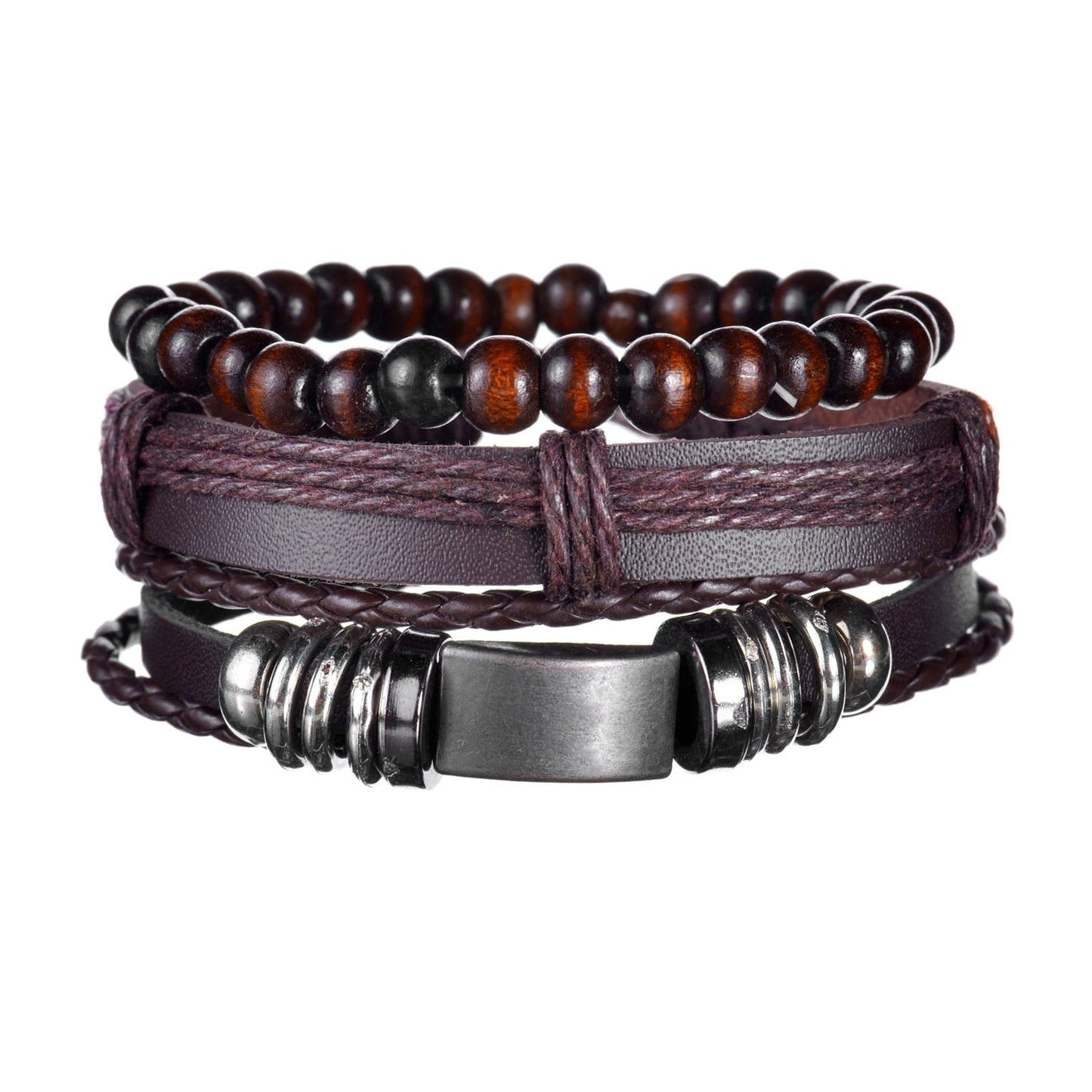 Mens Gothic Layered Bracelet