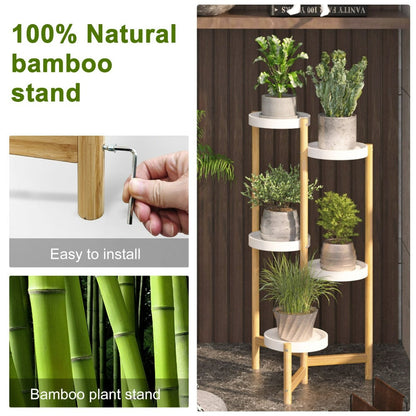 5 Tier Bamboo Plant Stand