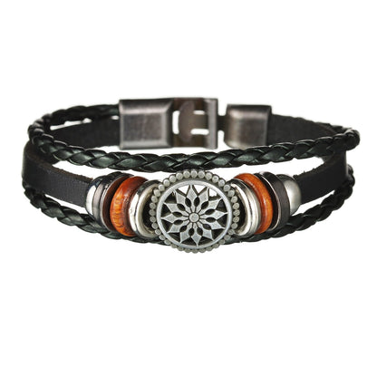 Mens Gothic Layered Bracelet