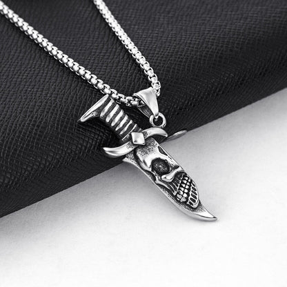 Skull Knife Necklace