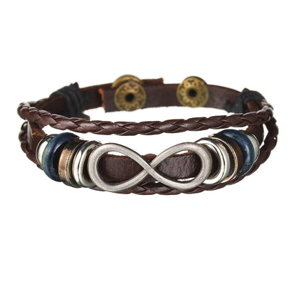 Mens Gothic Layered Bracelet