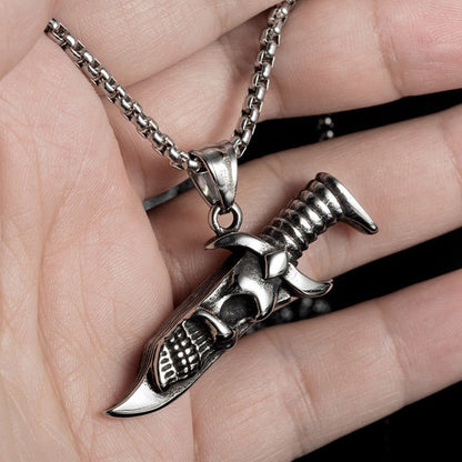 Skull Knife Necklace