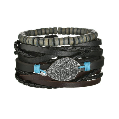 Mens Gothic Layered Bracelet