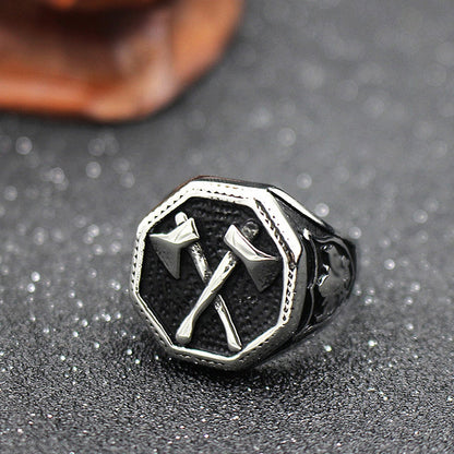 Viking Double Axe Ring