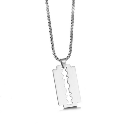 Plated Razor Blade Necklace