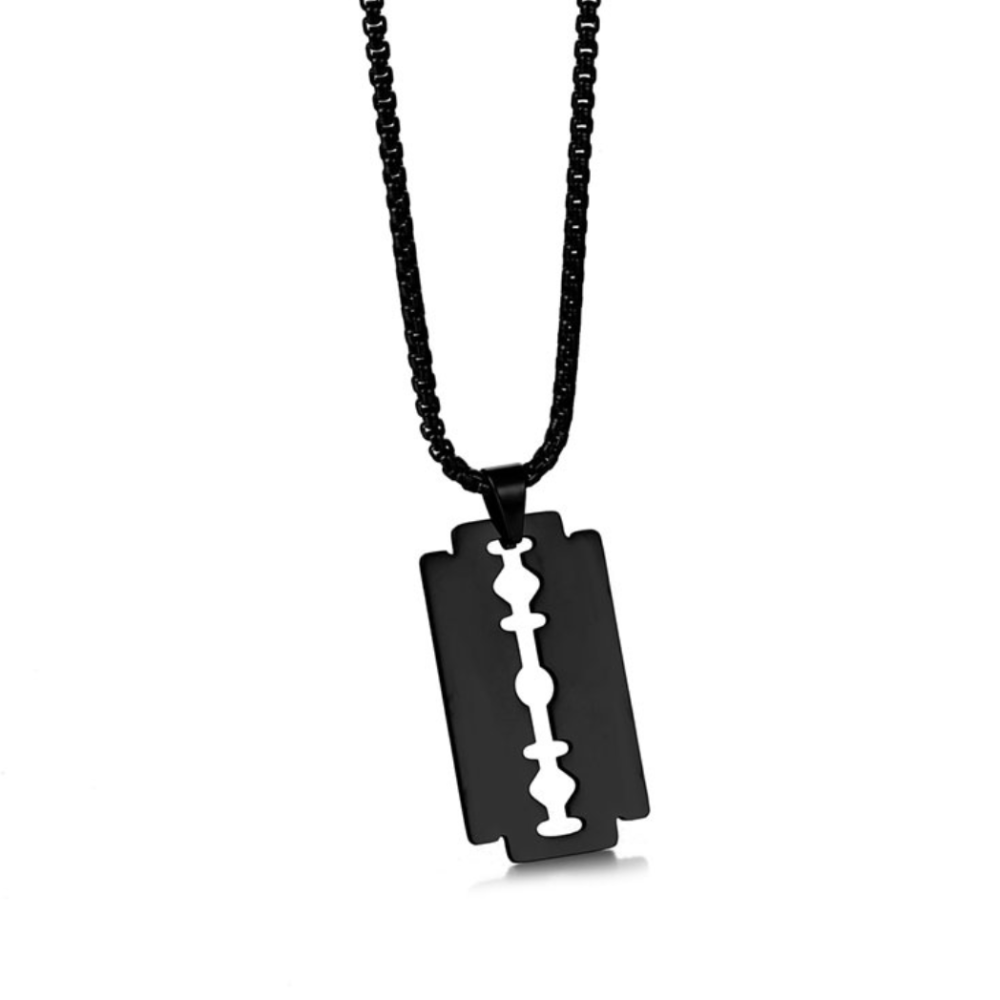 Plated Razor Blade Necklace