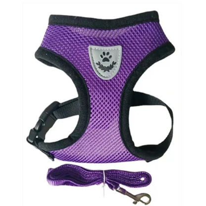 Adjustable Cat Dog Harness with Leash