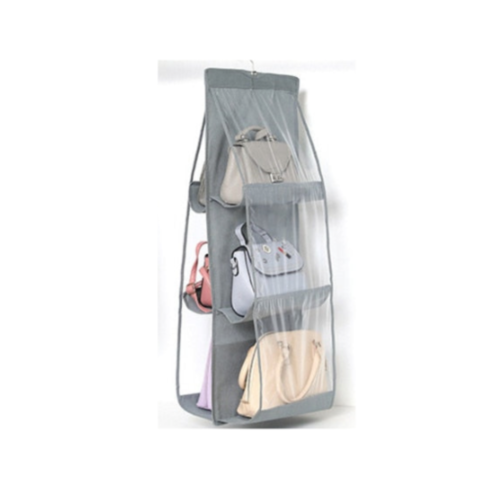 Clear Closet Hanging Handbag Organizer