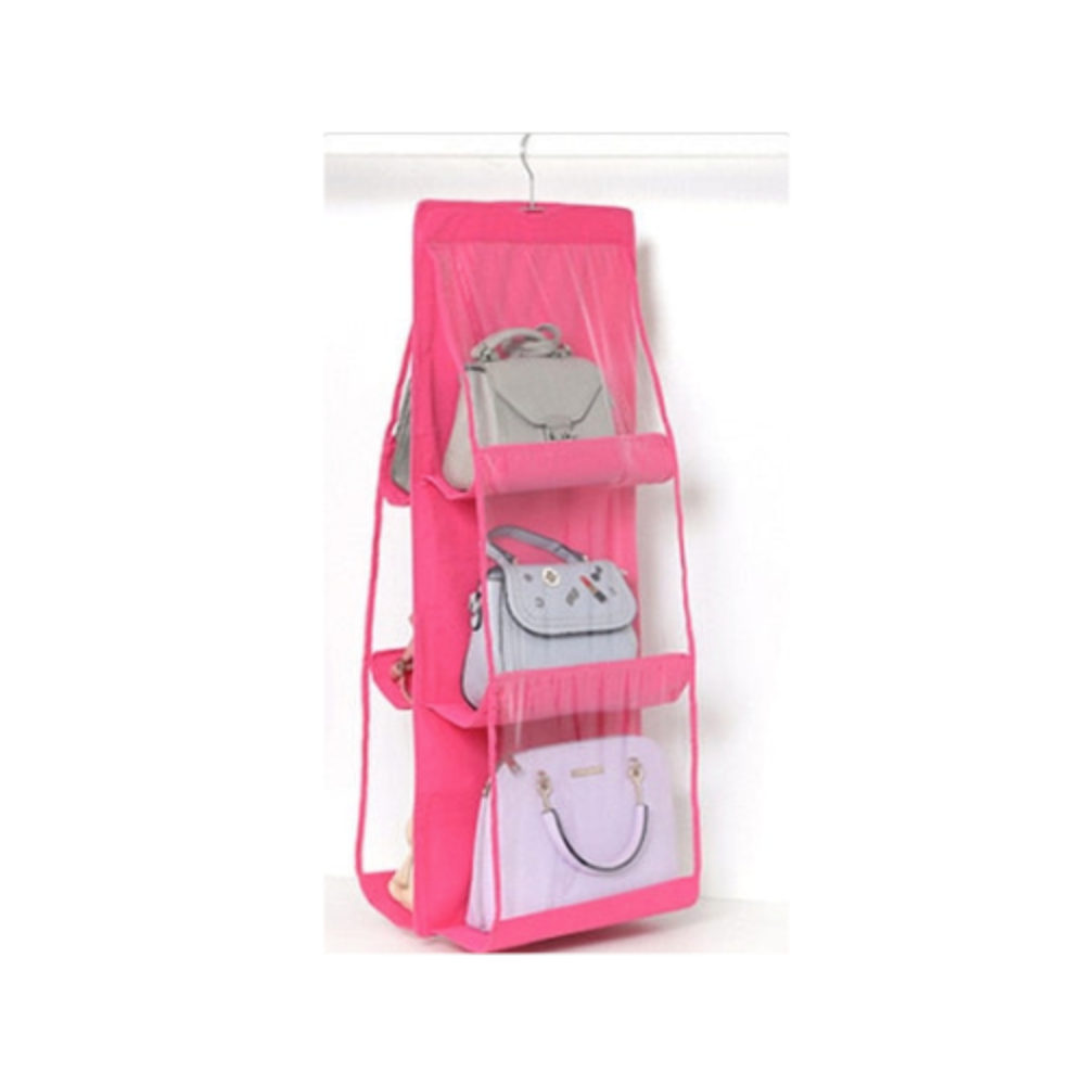 Clear Closet Hanging Handbag Organizer