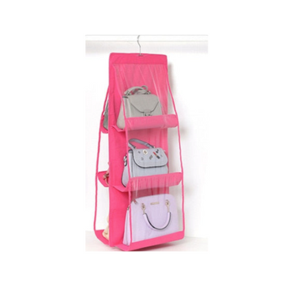 Clear Closet Hanging Handbag Organizer