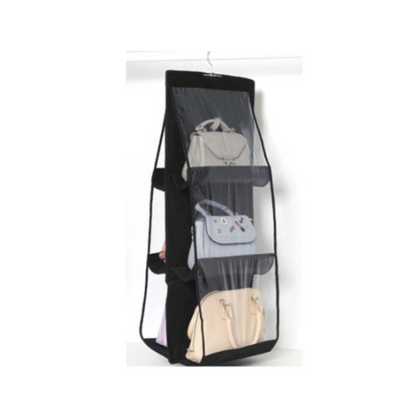 Clear Closet Hanging Handbag Organizer