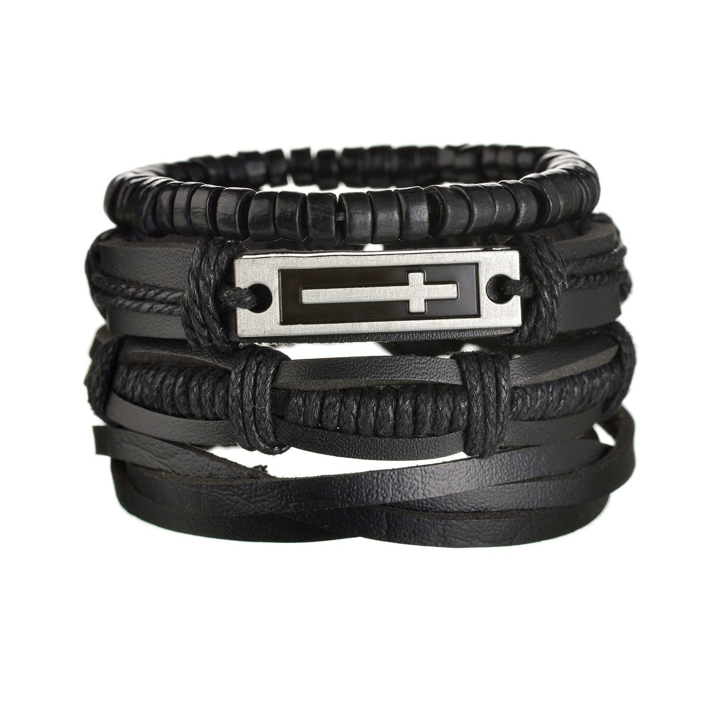 Mens Gothic Layered Bracelet