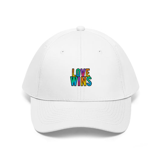 Rainbow Love Wins Unisex Twill Cap