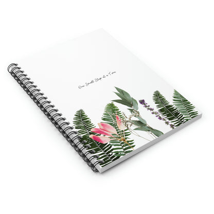 One Small Step at a Time Plant Theme Spiral Notebook