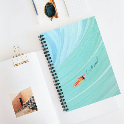 Live to Surf Ocean Spiral Notebook