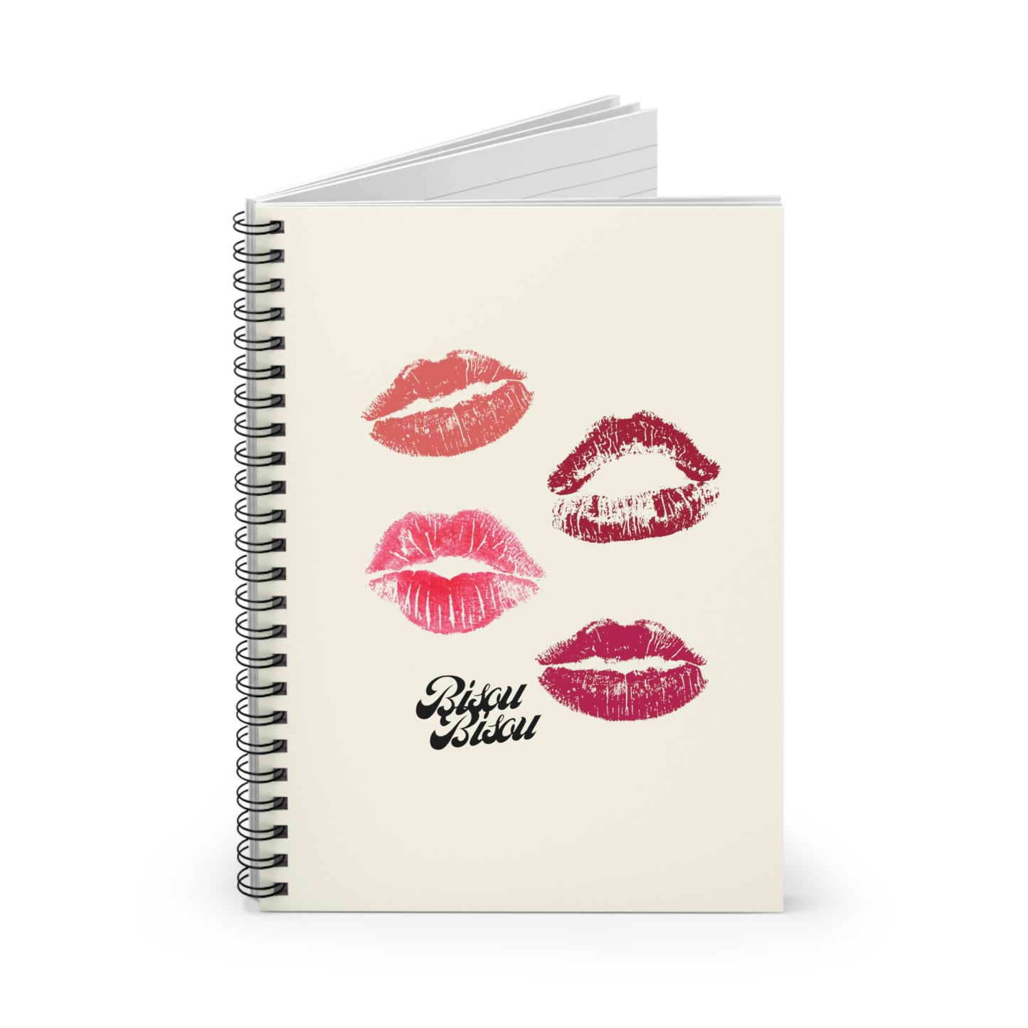 Bisou Bisou Kisses Spiral Notebook