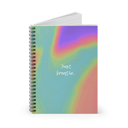 Just Breathe Quote Spiral Notebook