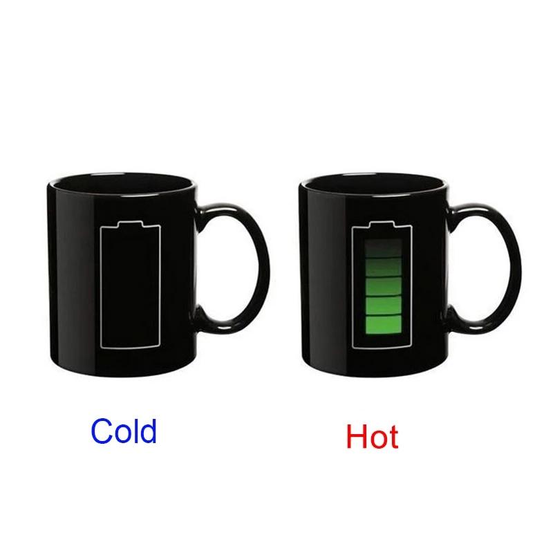 Magical Heat Sensitive Color Changing Battery Meter Coffee Mug