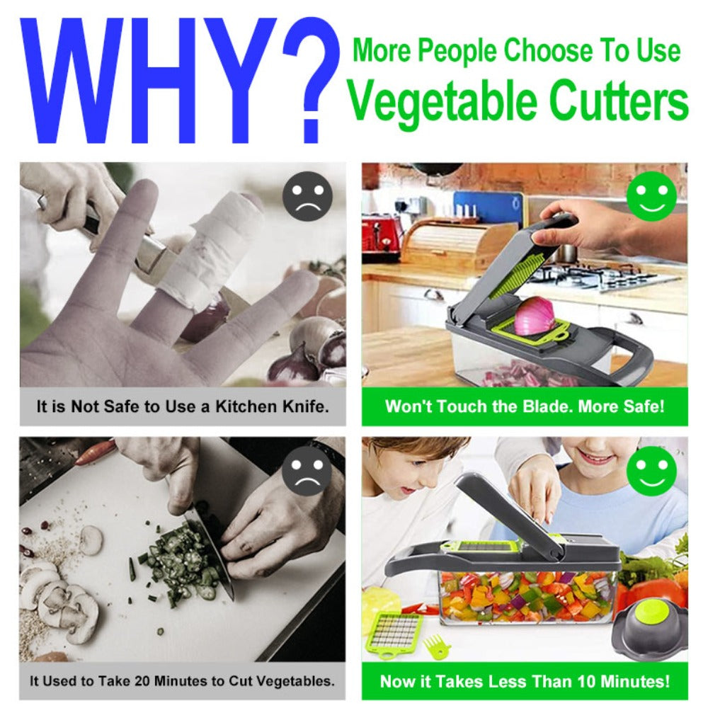 Onetify Multifunction Vegetable Fruit Slicer Chopper Food