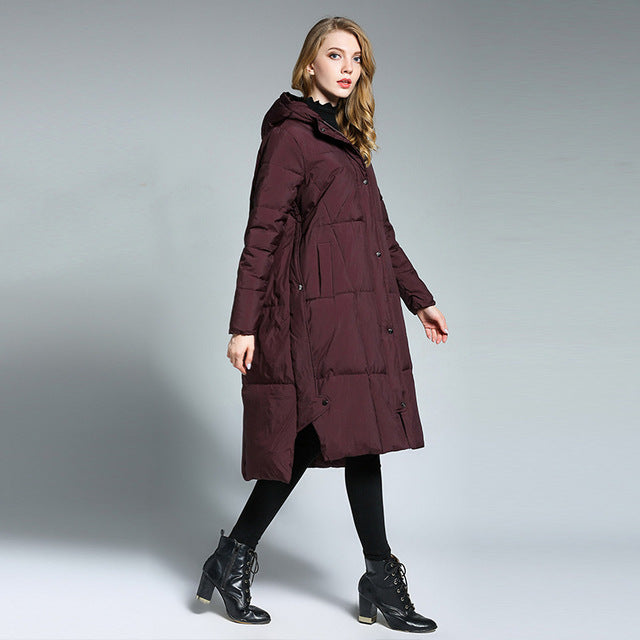 Womens Winter Hooded Puffer Coat