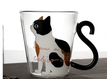 Cat Lover Creative Cartoon 8.5oz Glass Mug