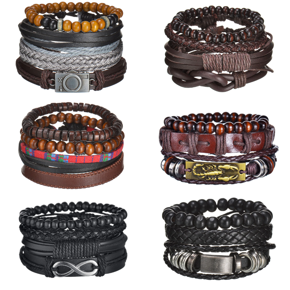 Mens Modern Multilayered Bracelet