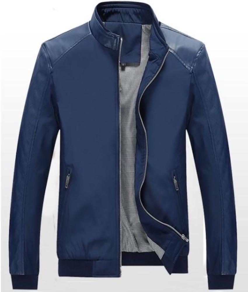 Mens Stand Collar Bomber Biker Jacket – Onetify